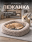 Лежанка с бортиком ковролин 40*40*12см 16555